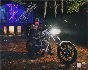 Undertaker WWE Autographed 16" x 20" WrestleMania 36 Boneyard Match on Motorcycle Photograph - Fanatics Authentic Certified