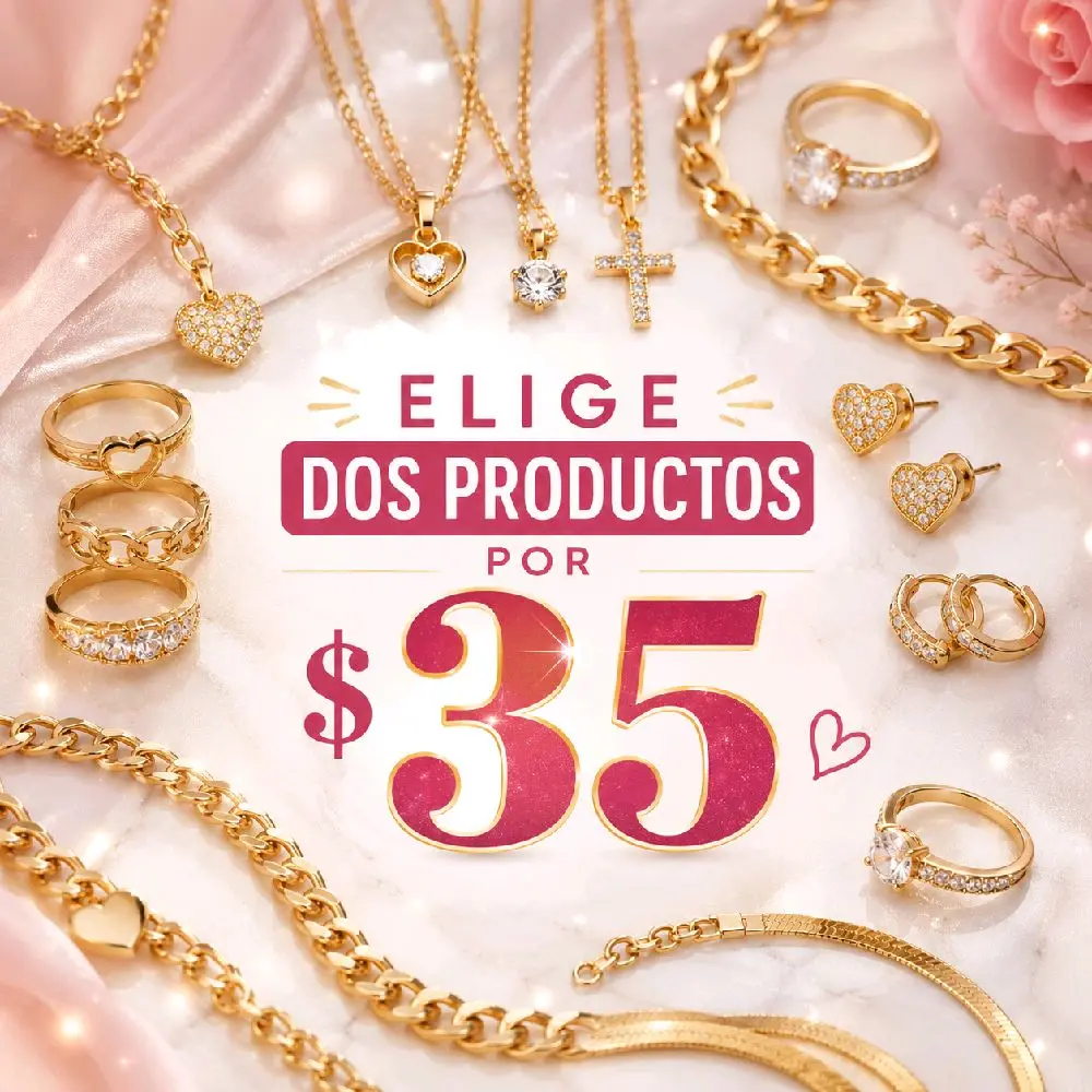 14k Gold Plated Chain Jewelry Set - 2-Piece Bling Style Gift Set with Necklace, Ring, Collar, Bracelet for Daily Elegance & Gold Aesthetic ($35)