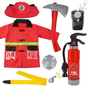 Firefighter Role-Play Set, Water Spray Fire Extinguisher, Sound Effect Radio, Breathable Fire Suit, Home Play Toy, Role Playing Accessories