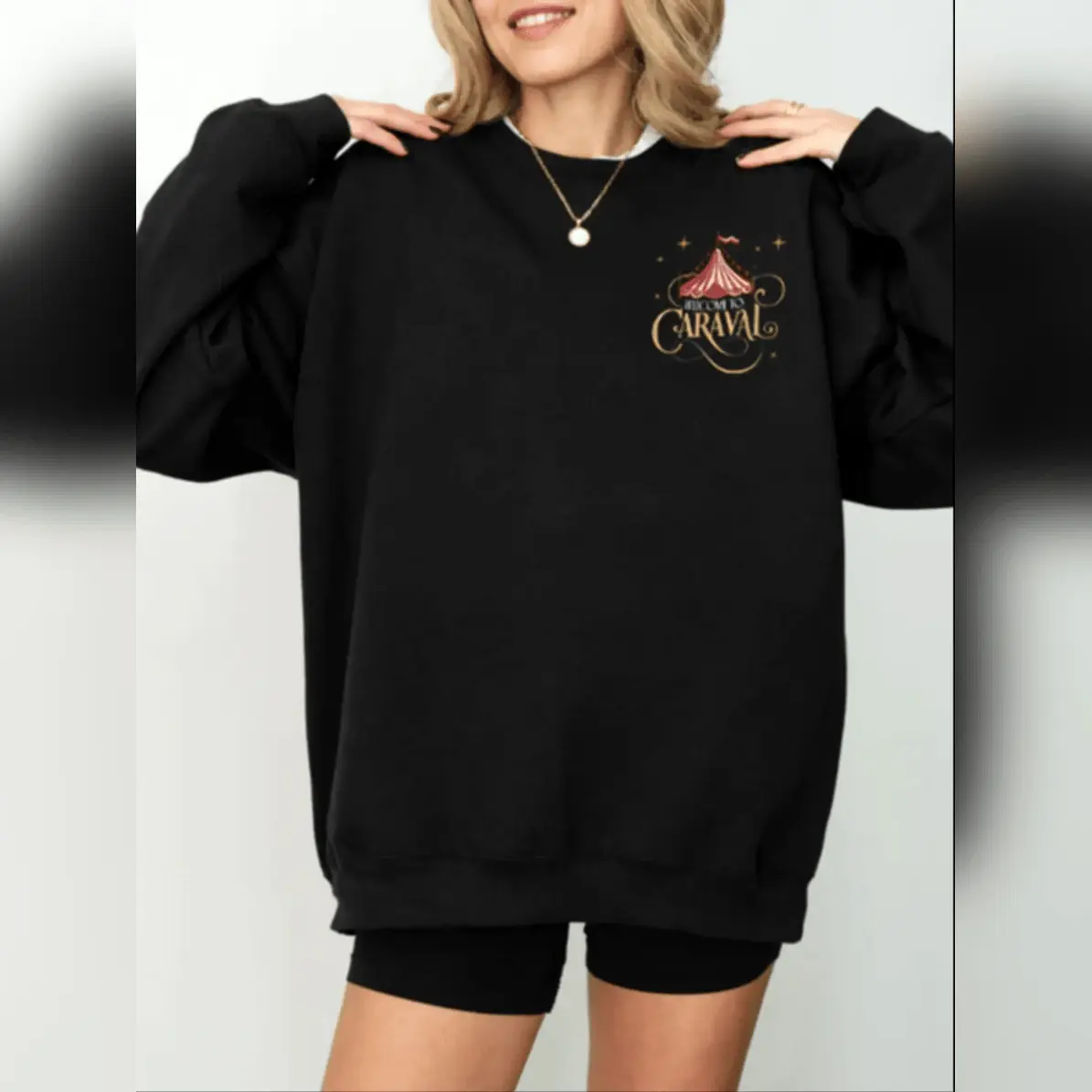 Women's Caraval Fantasy Sweatshirt - Unisex, Casual Loose Fit, Round Neck Graphic Pullover, Cotton-Polyester Blend, Tops, Machine Wash, Magical Prints, Slim