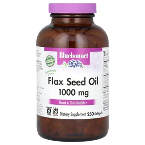 Bluebonnet Nutrition Organic Flax Seed Oil, 1,000 mg, 250 Softgels