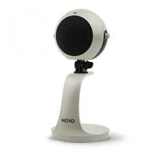 Webmic-W | USB Microphone with Desktop Stand in White | Movo