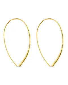 Textured Delicate Threader Hoop Earrings