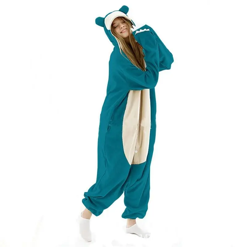 New Snorlax Kigurumi XL Cartoon Suit Women Pajama Anime Onesies For Adult Men Onsie Boy Girls Pijamas Fleece One-Piece Bodysuit