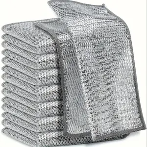 12 napkins, suitable for both dry and wet use, scratch free and odorless, reusable and cleanable, size 20cm X 7.87 inches