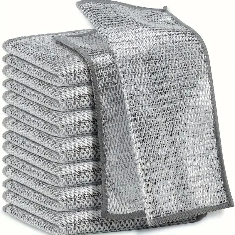 12 napkins, suitable for both dry and wet use, scratch free and odorless, reusable and cleanable, size 20cm X 7.87 inches