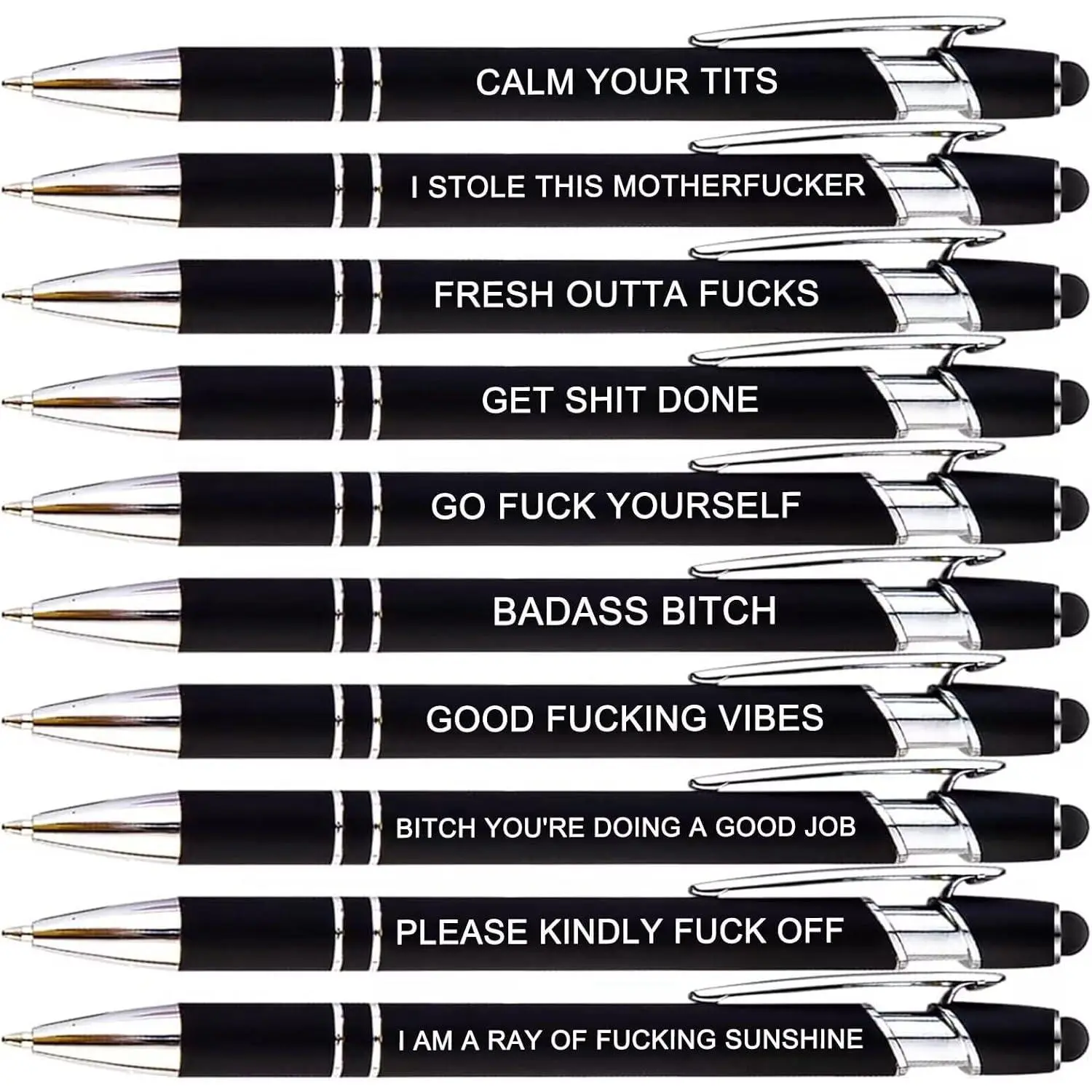 10 count Pens Set, Swear Word Pens, Fun Pens for Adults, Funny Office ...