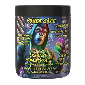 Power Gape Creatine Gummies 6g Creatine Per Serving- CHERRY GAPE FLAVORED