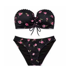 Floral Bandeau Bikini Set