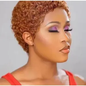 Explosive Head Female Short Curly Hair Temperament Microwave Whole Wig