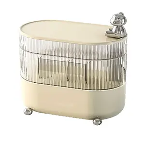 Rotating Makeup Storage Box, Divided Layer Storage, Skincare Organizer, Bathroom Storage, Multifunctional Desktop Box, Dustproof Moisture-Proof