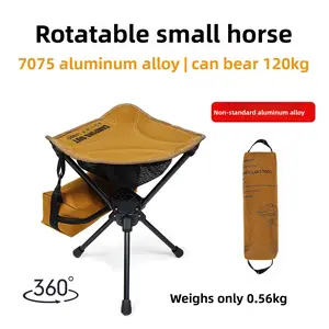 Outdoor Stacked Chair Portable Fishing Stool Camping Triangle Rotary Maza Ultra Light Folding Stool