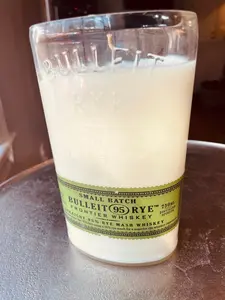 Whiskey candle - Bulleit Rye Bottle - old fashioned scent - liquor bottle candle