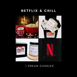 NETFLIX & CHILL CANDLE GIFT Scented Decor Decoration Vanilla