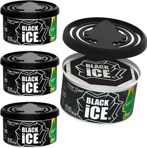 Car Air Freshener |   Fiber Can Provides Long Lasting Scent for Auto or Home |   Recycled Fiber |   Black Ice,  Air Fresheners