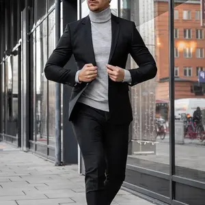 COOFANDY B men's jacket, business casual suit jacket, single button boutique business suit jacket, suitable for leisure, parties, dates, and couple gifts Menswear Overalls