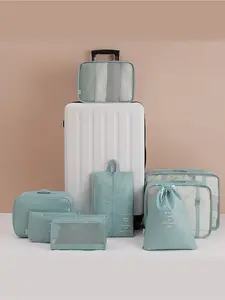 8-piece travel storage set: Multipurpose travel organizing kit with waterproof compartments for easy portability
