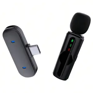 Wireless Lavalier Bluetooth Microphone Noise Cancelling for Recording