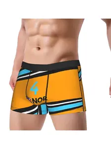 1pcs Norris 4 F1 Underpants Breathbale Panties Male Underwear Print Shorts Boxer Briefs