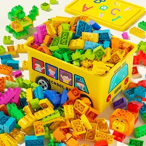 Large Building Blocks Set, Classic STEM Bricks, 208 Pieces Compatible with Major Brands, Educational Construction Toys for Toddlers & Kids 3+, Creative Birthday Gift for Boys & Girls