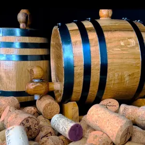 White Oak 1L Aging Barrel - Personalized Free Engraving for Bourbon Whiskey, Tequila Wine & Wine - Ideal Gift for Unique Gentlemen - D