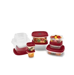 Rubbermaid EasyFindLids 24 Piece Food Storage Containers Variety Set, Red Kitchen Utensils Rubbermaid EasyFindLids 24 Piece Food Storage Containers Variety Set, Red Kitchen Utensils