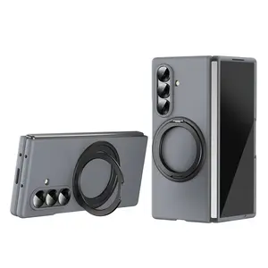 Samsung Z Fold 5/4/3 Phone Case with Rotatable Stand, Magsafe Magnetic Wireless Charging, Ultra-Slim Protective Full Protection for Galaxy Z Fold 6/7