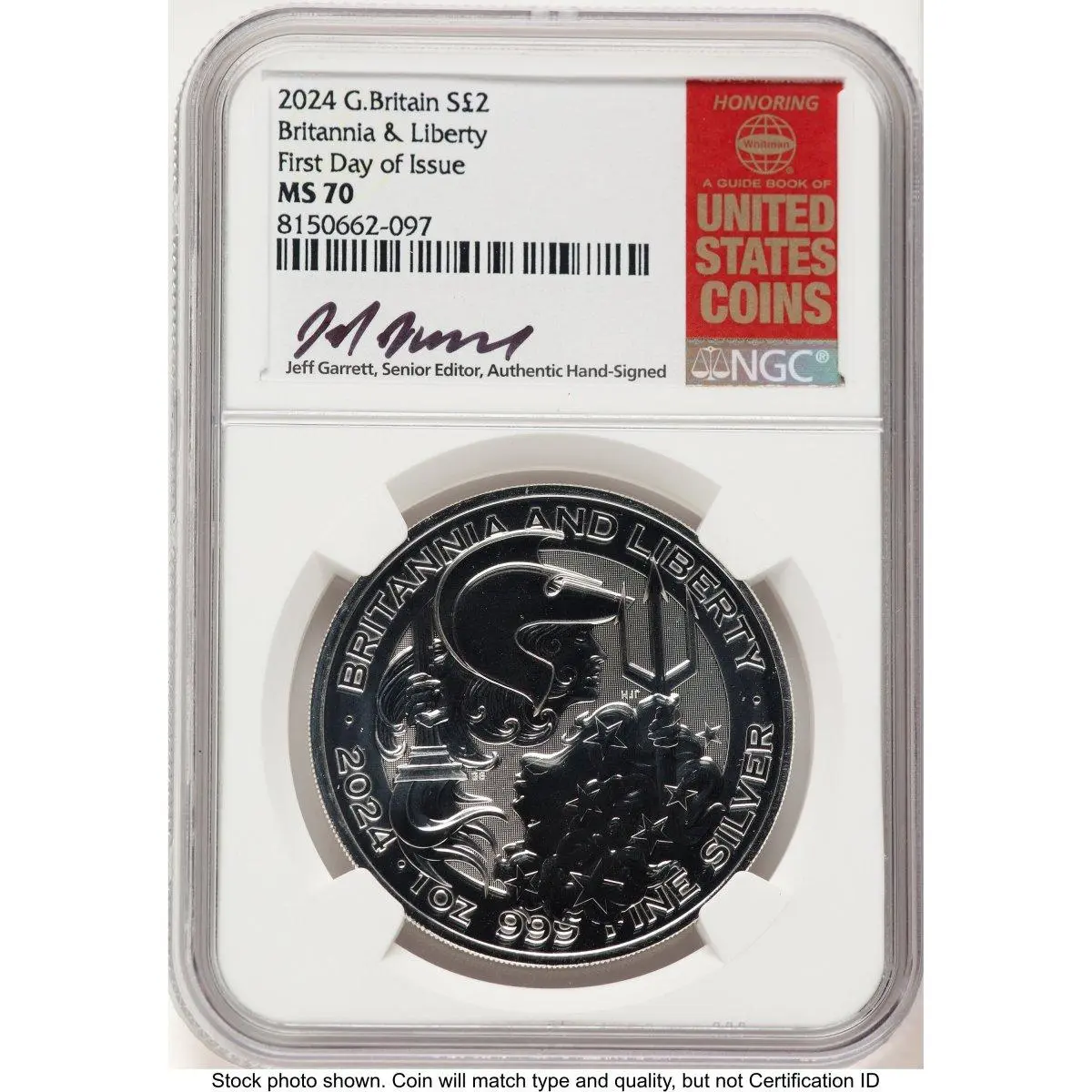 Modern Bullion Coins (2024 Royal Mint Britannia & Liberty Silver 1 oz FDI Jeff Garrett Red Book)