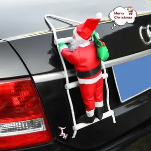 Car Decorative Ornaments - Santa Claus Ladder Decoration for Car Roof & Rear, Creative Christmas Car Decoration to Enhance Festive Atmosphere