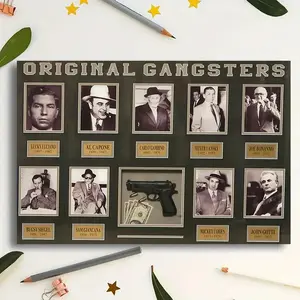 Gangster Al Capone & 9 Other Mobsters Poster, Retro Movie Poster, Vintage Poster, Unframed Bedroom Wall Art