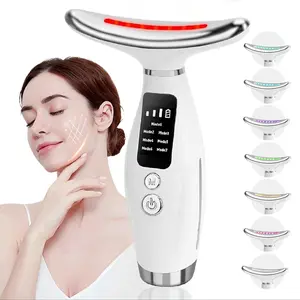 7 Color LED Facial Massager, Anti-Wrinkle Lifting Beauty Tool, Wrinkle Remover, Effective Skin Tightening Device for Neck & Face, Reduces Wrinkles