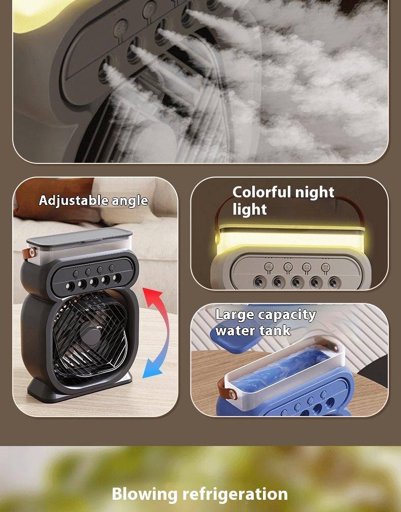 3 In 1 Portable Air Conditioner Evaporative Air Cooler LED Night Lights 3 Speeds Humidifier Fan For Home Office 3 In 1 Portable Air Conditioner Evaporative Air Cooler LED Night Lights 3 Speeds Humidifier Fan For Home Office