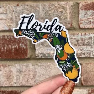 Florida State Flower Waterproof Vinyl Sticker | Matte Bumper Sticker, Matte Laptop Sticker