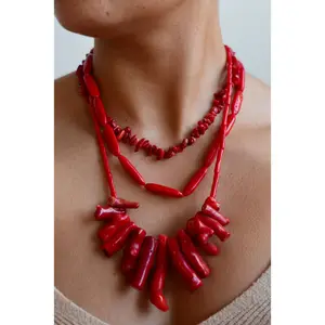 Red Coral Chunky Necklace – Coralina