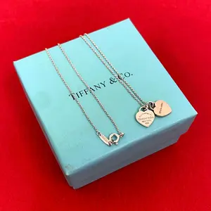 Pre-owned Tiffany & Co. Sterling Silver 925 (Ag925) Small Leather Goods Return to Tiffany Silver 925 Necklace
