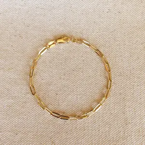 18k Gold Filled Short Link Paperclip Bracelet bracelet