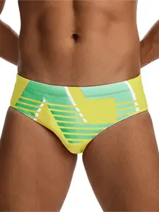 Men's patterned triangle underwear, men's Sport swimwear, summer beach swimming shorts