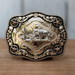 “El Buen Pastor” Western Style Buckle for Belt | Made in Mexico