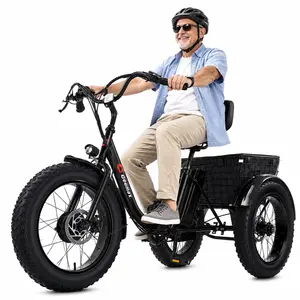Stable 3-Wheel Design ,Foldable Electric Trike, 750W Peak Motor, 20MPH 3 Wheel Ebike with Large Basket & Comfortable Seat, 36V 13Ah Long Range Electric Tricycle for Seniors Adult Seven-Speed