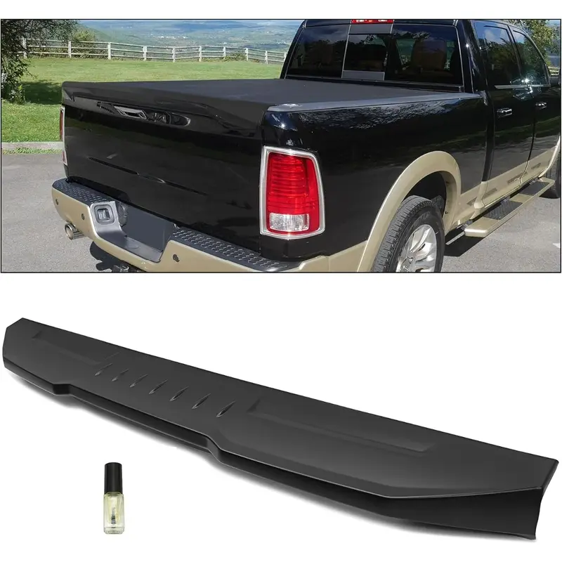 Air Design Tailgate Spoiler Compatible with 2009-2021 Dodge Ram Classic 1500 2500 3500 Replacement for #CH06A16 Black Cap Molding Top Protector