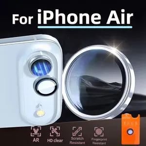 iPhone 17 Air Rear Camera Tempered Glass Protector, Eagle Eye Lens Film, Silver Blue Gold, Easy Install Anti-Scratch Ar Coating