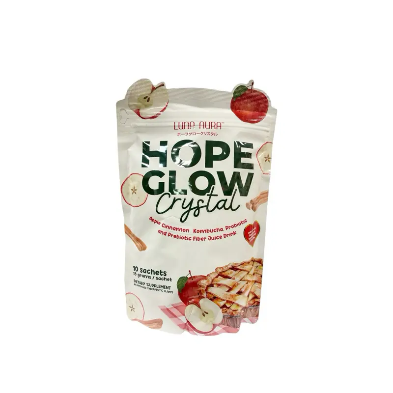 Luna Aura HOPE GLOW Crystal Apple Cinnamon Kombucha - Probiotic & Prebiotic  Fiber Juice Drink (18g x 10 Sachets) with S-Acetyl Glutathione for Radiant  Skin & Healthy Gut Support - TikTok Shop