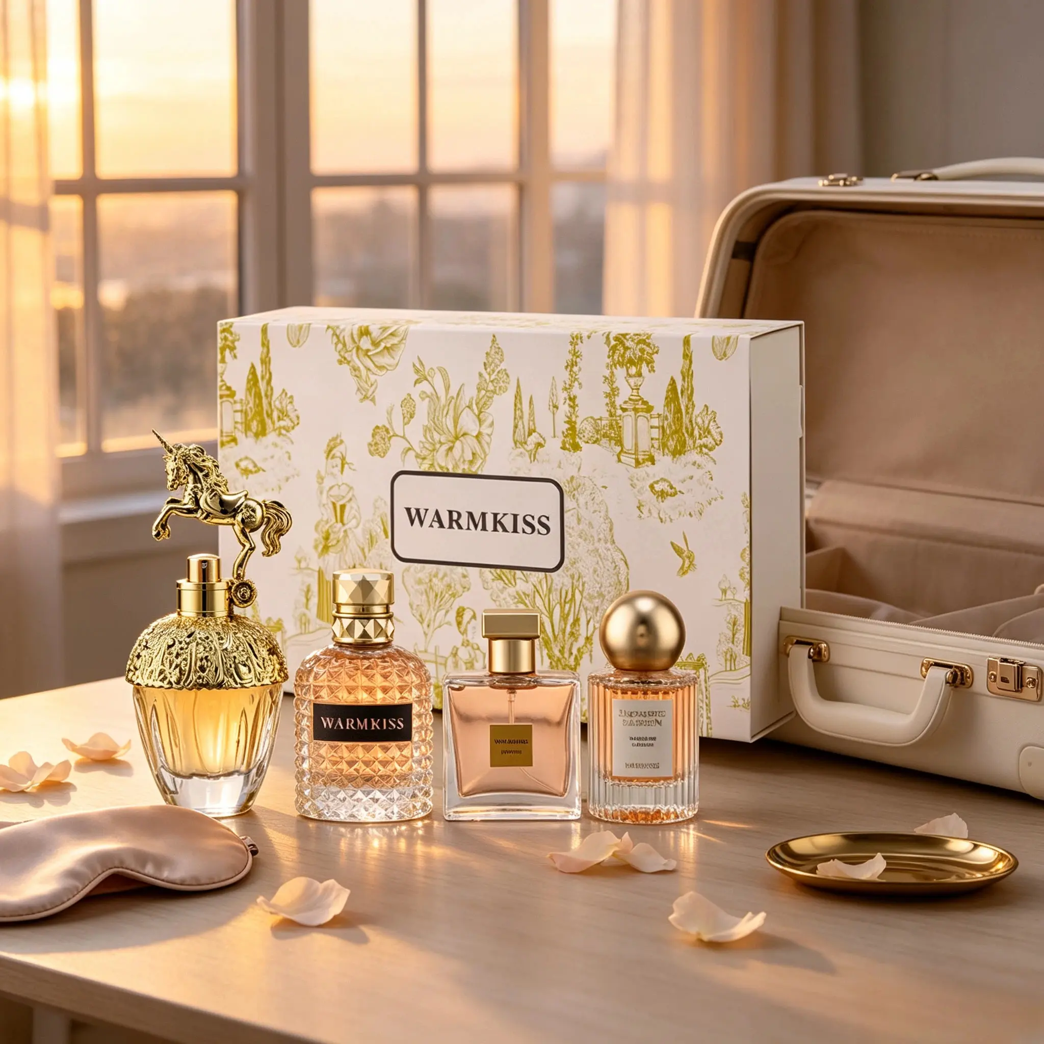 warmkiss woman luxury Perfume Set, 4 Scents for Every Vibe | 50ml+30ml*2+25ml Floral & Fresh Scented Fragrance, 4-Piece Luxury Fragrance Collection for Women | long lasting perfumes - mini perfumes - perfect birthday gift - vanilla - women's perfume