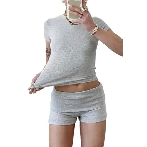 Shorts Set:heather Grey