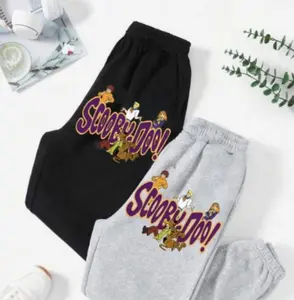 Retro Scooby-Dooo Sweatpants, Fun Graphic Cotton, Comfortable Fit, Great For Loungewear, Streetwear, And 90s Cartoon Lovers