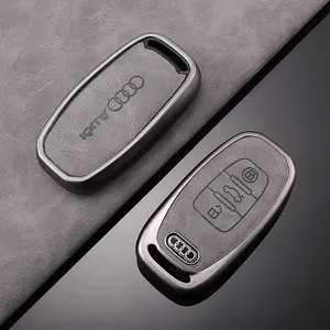 Car Smart Remote 3 Buttons Key Case Cover Shell, Car Key Protector for Audi Models, Durable Replacement Accessory, Easy Installation
