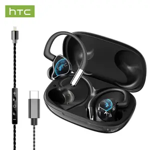 HTC NE81 3-in-1 Bluetooth Earphones — In-Ear & Ear-Hook Wireless Headset with Wired Voice Control for Singing & Live Streaming, Voice Changer, Hi-Fi High-Fidelity Sound, Lightweight & Portable