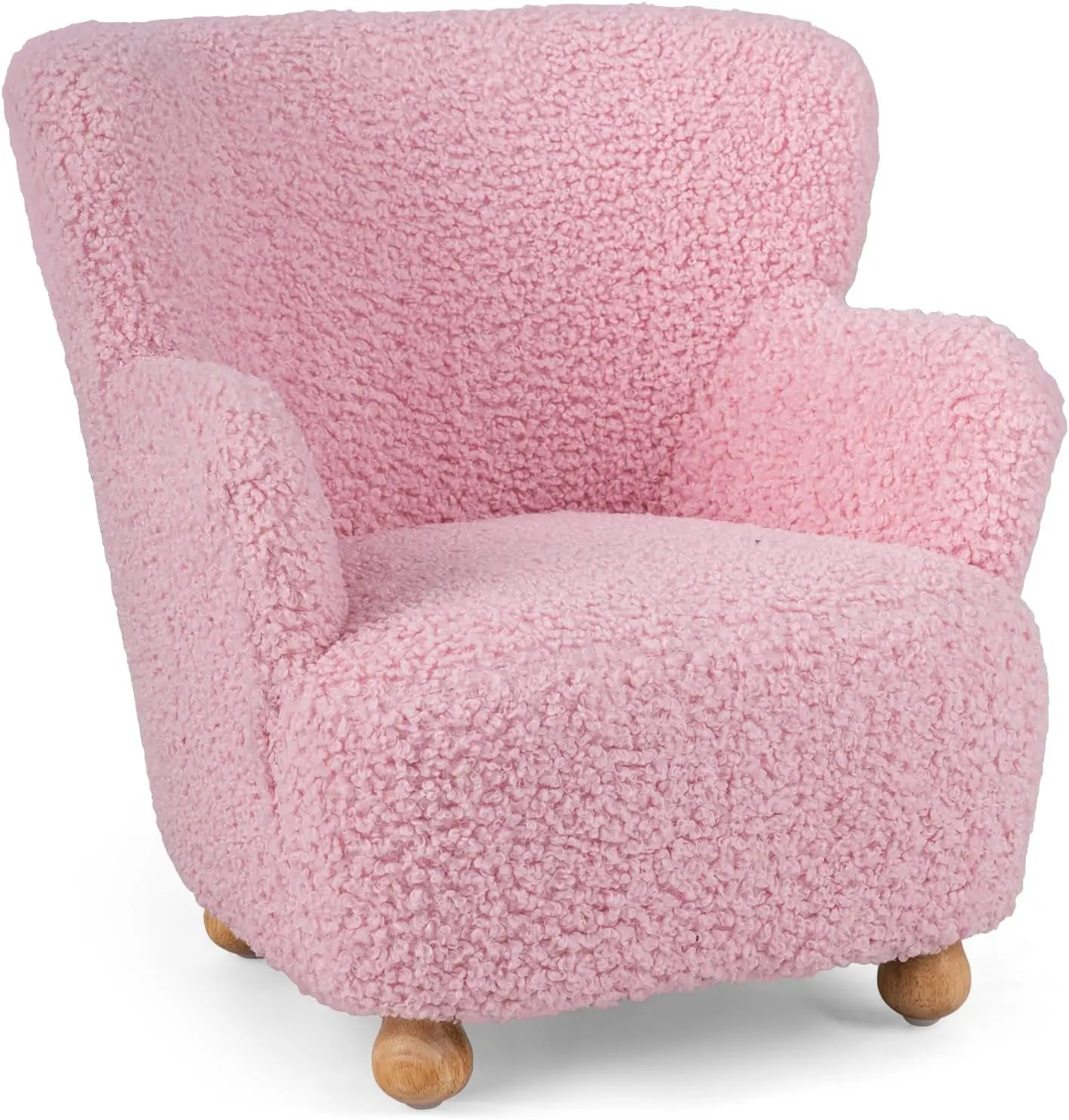 Costzon Kids Sofa, Comfy Toddler Armchair with Solid Rubber Wood Legs, Upholstered Children Reading Chair for Boys & Girls Aged 3+, Kids Furniture Mini Recliner Chair for Bedroom, Playroom