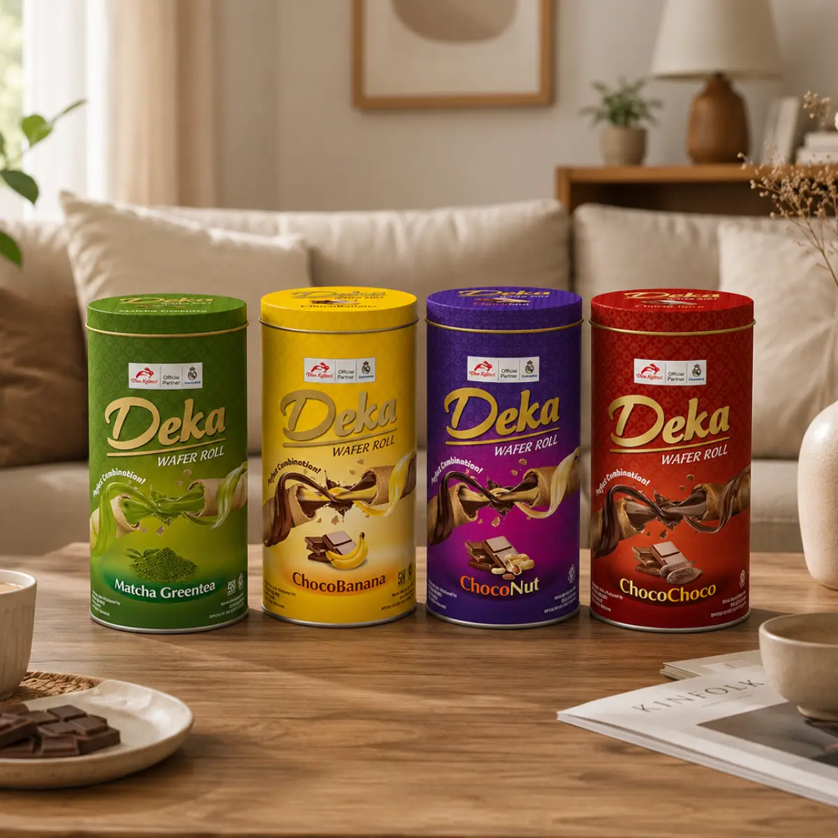 Deka Wafer Roll 12.70 oz (Choco Banana, Matcha, Choco Choco, Choconut)