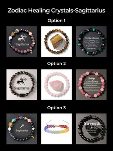 Archery Healing Energy Jewelry Set, Handmade Artificial Crystal Beaded Bracelet, Unisex Fashion Accessory for Meditation and Energy Healing